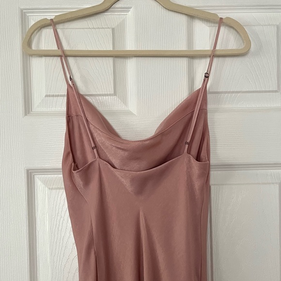 Resa Womens midi Slip Dress Sz M pink Spaghetti Strap formal coquette wedding - Picture 6 of 6